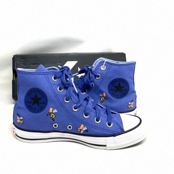 Converse Chuck Taylor High Skate Shoes For Women A01734F Sneakers Canvas Blue - Picture 9 of 12